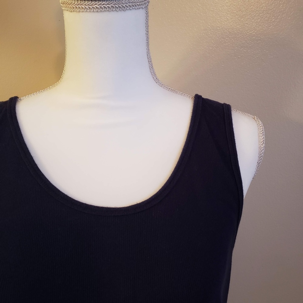 Oh Baby Maternity Navy Blue Scoop Neck Tank Top